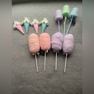 Pastel Ice Cream and Cotton Candy Party Picks